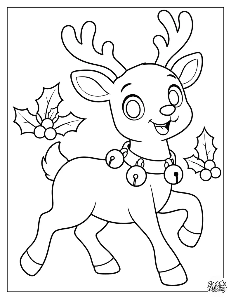 Reindeer Prancing With Jingle Bells