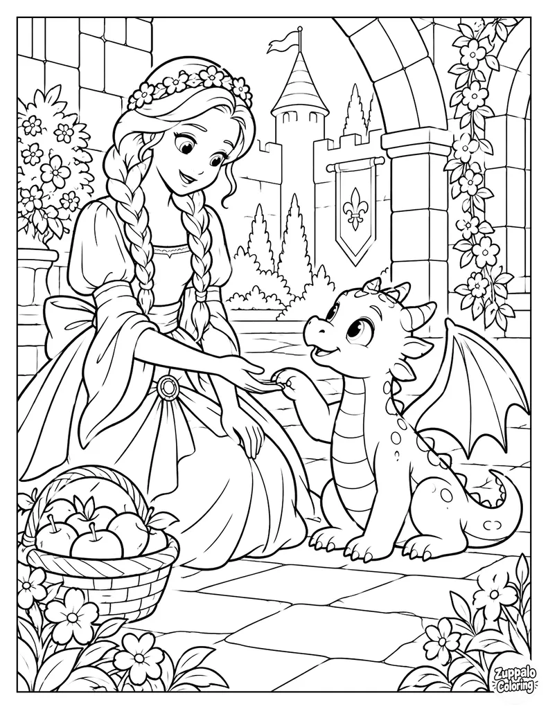 Princess Befriending a Baby Dragon