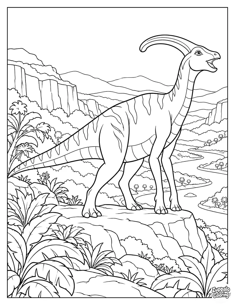 Parasaurolophus Calls Across the Valley