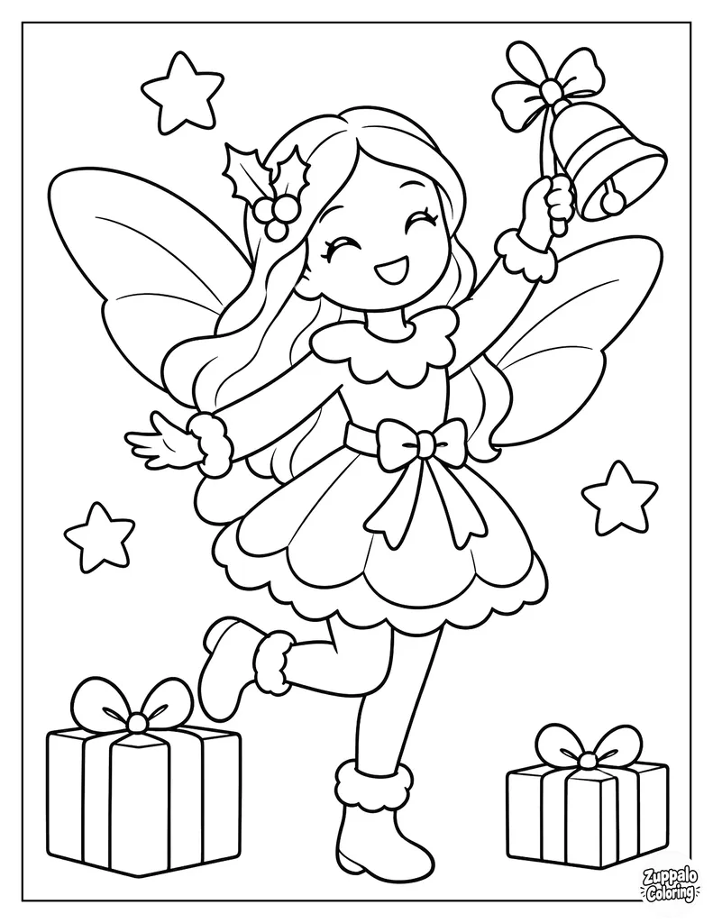 Christmas Fairy Ringing a Bell