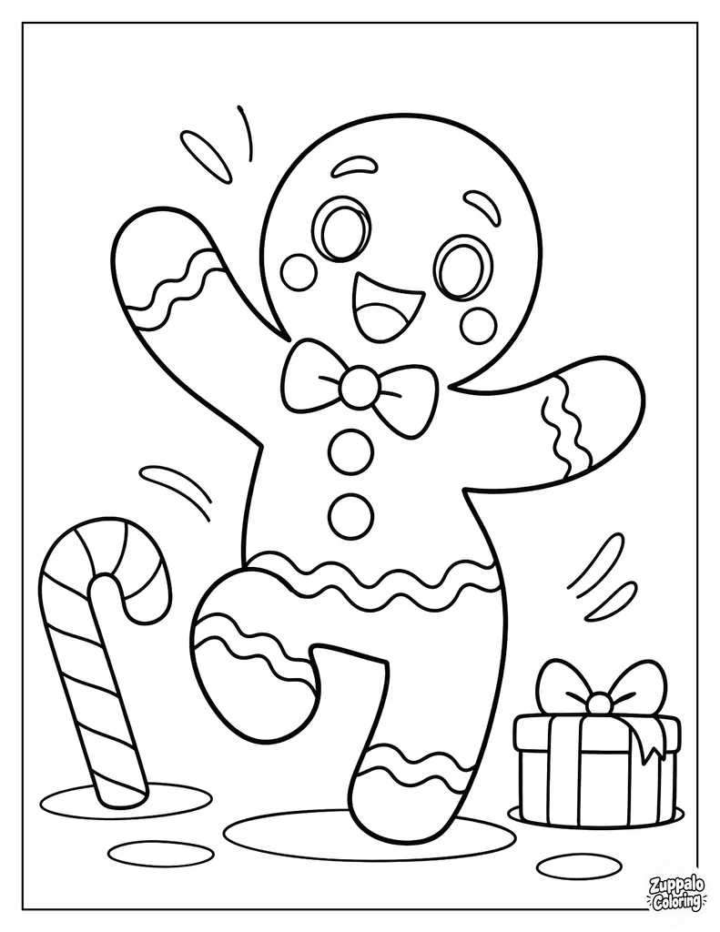 Gingerbread Man Dancing With Joy