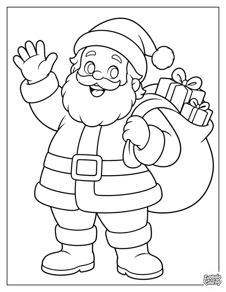 Santa Claus Waving Hello
