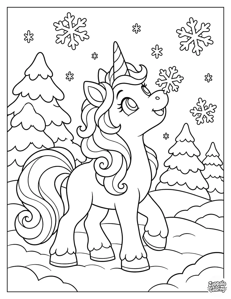 独角兽接雪花