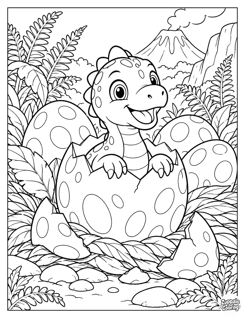 Baby Dinosaur Hatches From an Egg