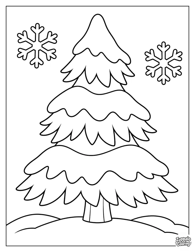 Christmas Tree Stands With Snowy Branches